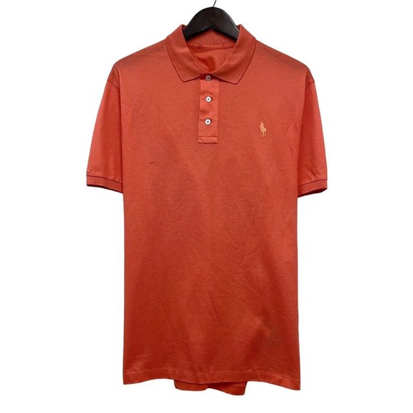Ralph Lauren Purple Label Men's Coral Pink Polo Shirt Embroidered Pony Pique XL - Picture 2 of 11